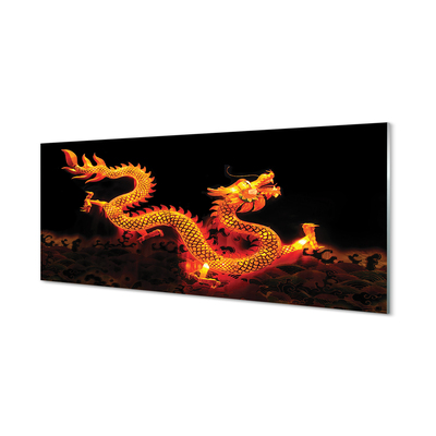 Küchenrückwand spritzschutz Goldener drache