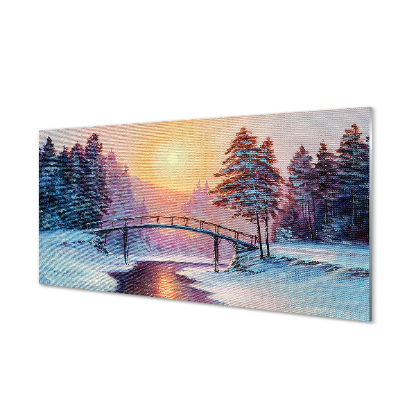 Küchenrückwand spritzschutz Ist der winter schnee bäume