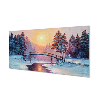 Küchenrückwand spritzschutz Ist der winter schnee bäume