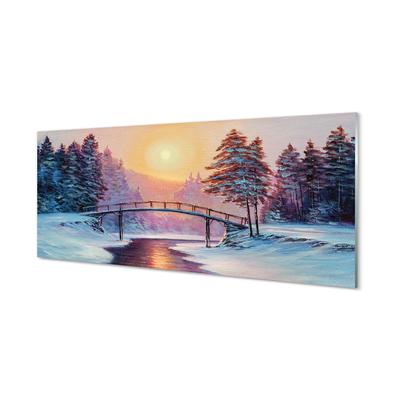 Küchenrückwand spritzschutz Ist der winter schnee bäume