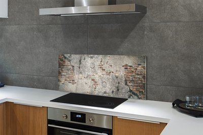 Küchenrückwand spritzschutz Steinbacksteinmauer
