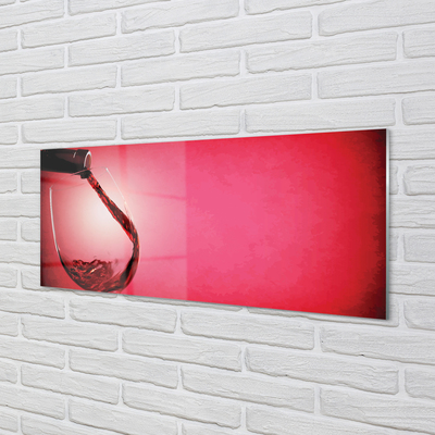 Küchenrückwand spritzschutz Rotes glas hintergrund auf der linken seite