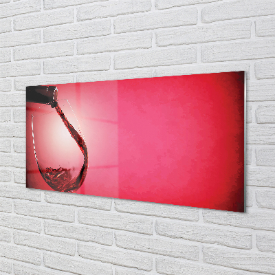 Küchenrückwand spritzschutz Rotes glas hintergrund auf der linken seite