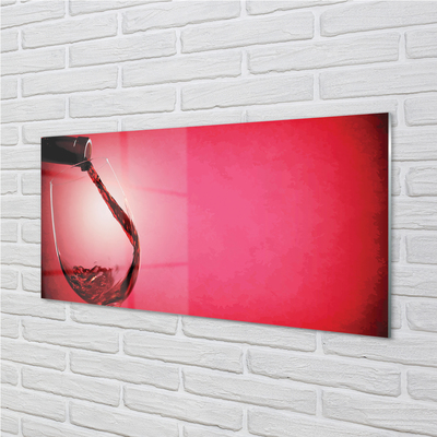 Küchenrückwand spritzschutz Rotes glas hintergrund auf der linken seite