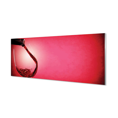 Küchenrückwand spritzschutz Rotes glas hintergrund auf der linken seite