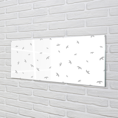 Küchenrückwand spritzschutz Graue vögel