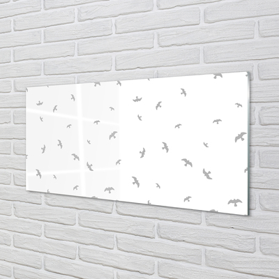 Küchenrückwand spritzschutz Graue vögel
