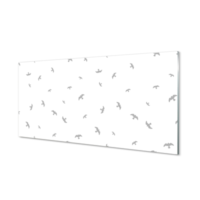 Küchenrückwand spritzschutz Graue vögel