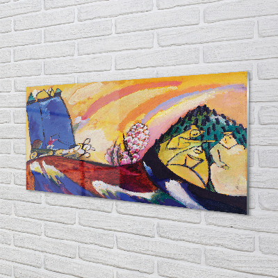 Küchenrückwand spritzschutz Kunst abstrakte landschaft im ländlichen raum