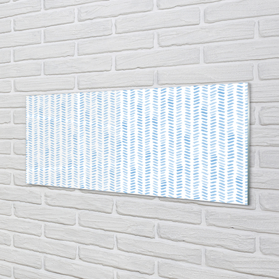 Küchenrückwand spritzschutz Blau gestreifte herringbone