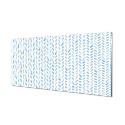 Küchenrückwand spritzschutz Blau gestreifte herringbone