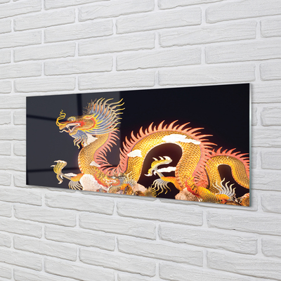 Küchenrückwand spritzschutz Japanischer golden dragon