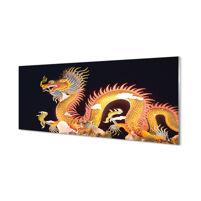 Küchenrückwand spritzschutz Japanischer golden dragon