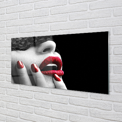 Küchenrückwand spritzschutz Nägel frau lippen