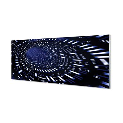 Küchenrückwand spritzschutz 3d blue tunnel