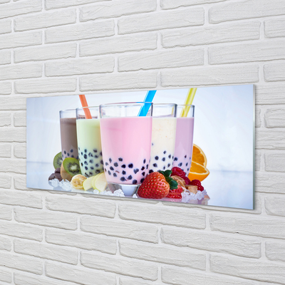 Küchenrückwand spritzschutz Milkshakes obst