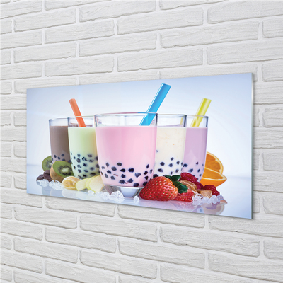 Küchenrückwand spritzschutz Milkshakes obst