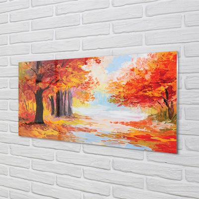 Küchenrückwand spritzschutz Der baum blätter im herbst