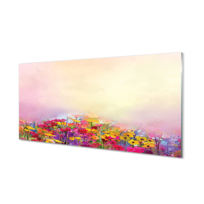 Küchenrückwand spritzschutz Himmel blumen bild