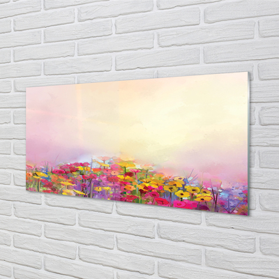 Küchenrückwand spritzschutz Himmel blumen bild