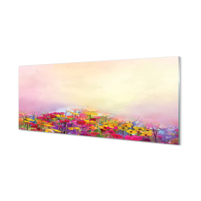 Küchenrückwand spritzschutz Himmel blumen bild