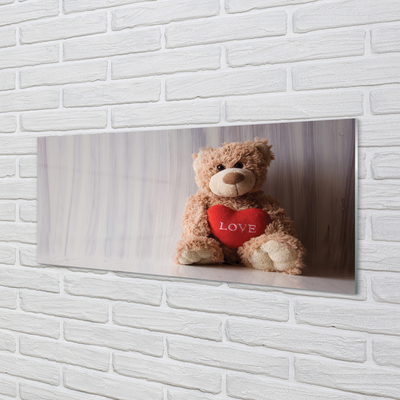 Küchenrückwand spritzschutz Herz-teddybär