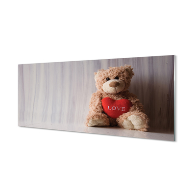 Küchenrückwand spritzschutz Herz-teddybär