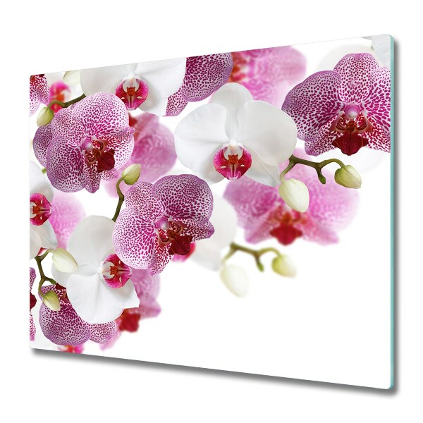 Glas Herdabdeckplatte Orchidee