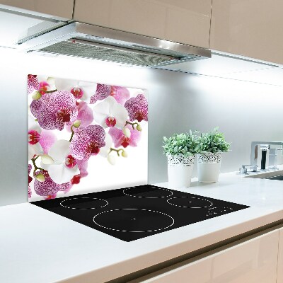 Glas Herdabdeckplatte Orchidee