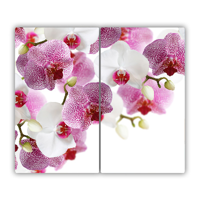 Glas Herdabdeckplatte Orchidee