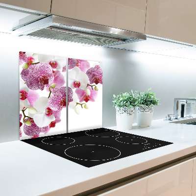 Glas Herdabdeckplatte Orchidee