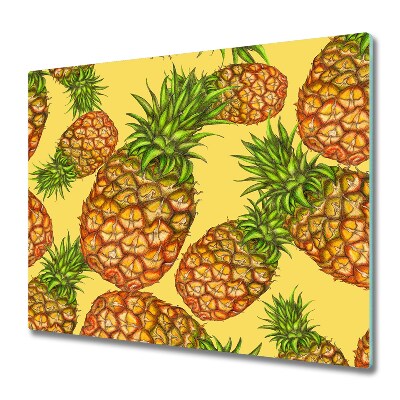 Glas Herdabdeckplatte Ananas