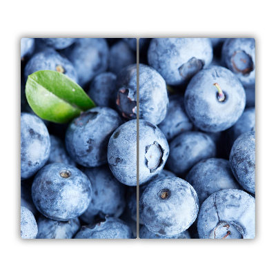 Glas Herdabdeckplatte Blaubeeren