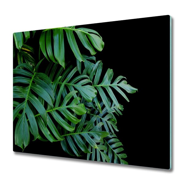 Glas Herdabdeckplatte Monstera