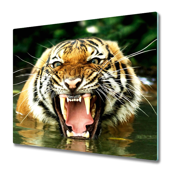 Glas Ceranfeldabdeckung Brüllender Tiger