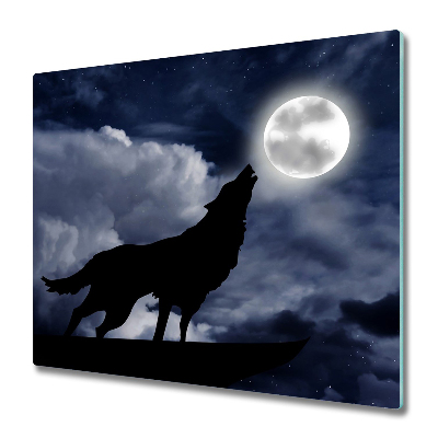 Glas Ceranfeldabdeckung Wolf heut Vollmond