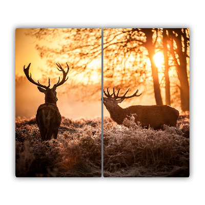 Glas Ceranfeldabdeckung Hirsch Sonnenaufgang