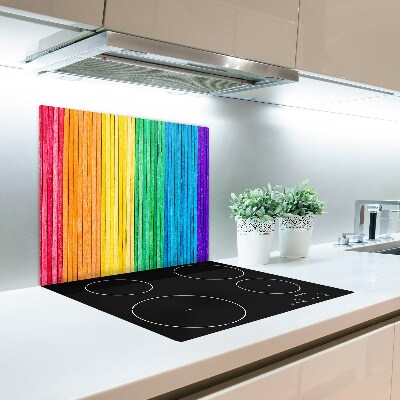 Glas Ceranfeldabdeckung Farbige Streifen