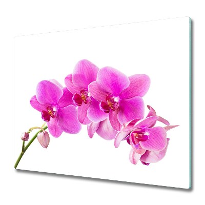 Glas Ceranfeldabdeckung Spritzschutz Rosa Orchidee