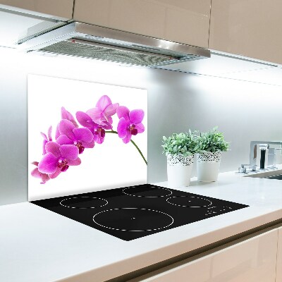 Glas Ceranfeldabdeckung Spritzschutz Rosa Orchidee