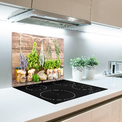 Glas Ceranfeldabdeckung Spritzschutz Kräuter Schnur