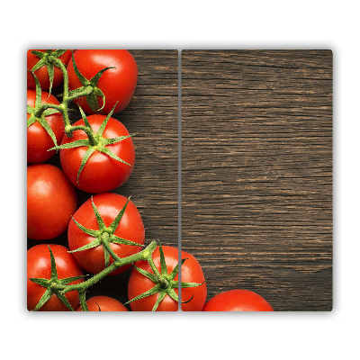 Glas Ceranfeldabdeckung Spritzschutz Tomaten auf Holz