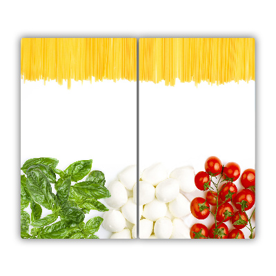 Glas Ceranfeldabdeckung Spritzschutz Italienische Flagge