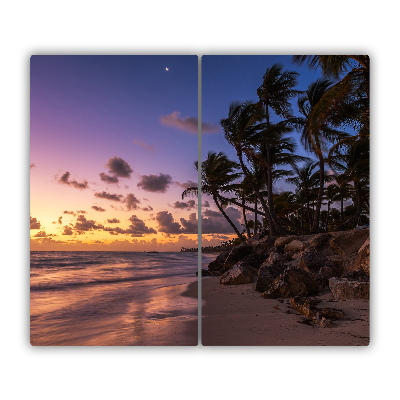 Glas Ceranfeldabdeckung Spritzschutz Sonne Strand