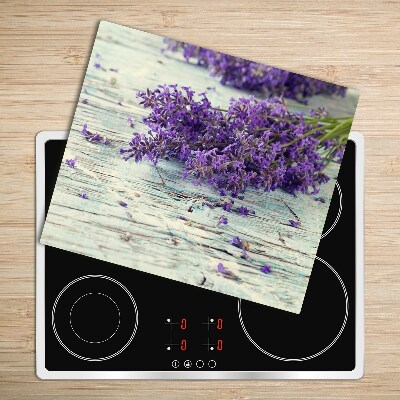 Glas Ceranfeldabdeckung Spritzschutz Lavendel