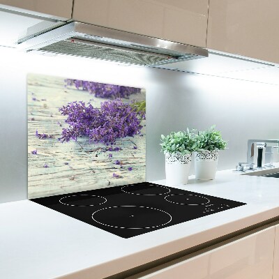 Glas Ceranfeldabdeckung Spritzschutz Lavendel