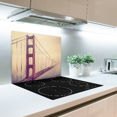 Glas Ceranfeldabdeckung Spritzschutz San Francisco Brücke