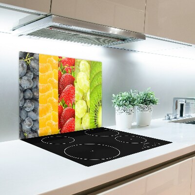 Glas Ceranfeldabdeckung Spritzschutz Bunte Früchte