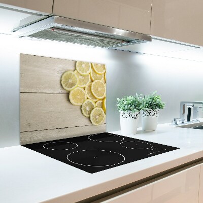Glas Ceranfeldabdeckung Spritzschutz Zitronenholz