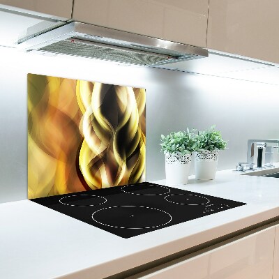 Glas Ceranfeldabdeckung Spritzschutz Goldenes Licht
